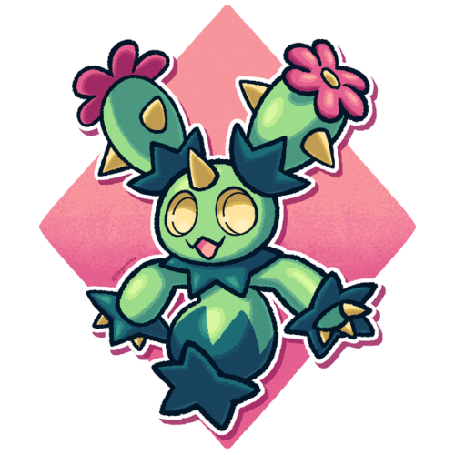 Maractus is one of those Pokemon I wish I designed. It’s loads of things I like!First finished drawi