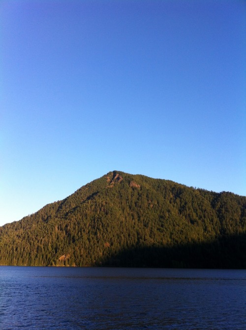 Lake Crescent, Olympic Peninsula We woke up tangled in sheets and wool in the back of his truck afte