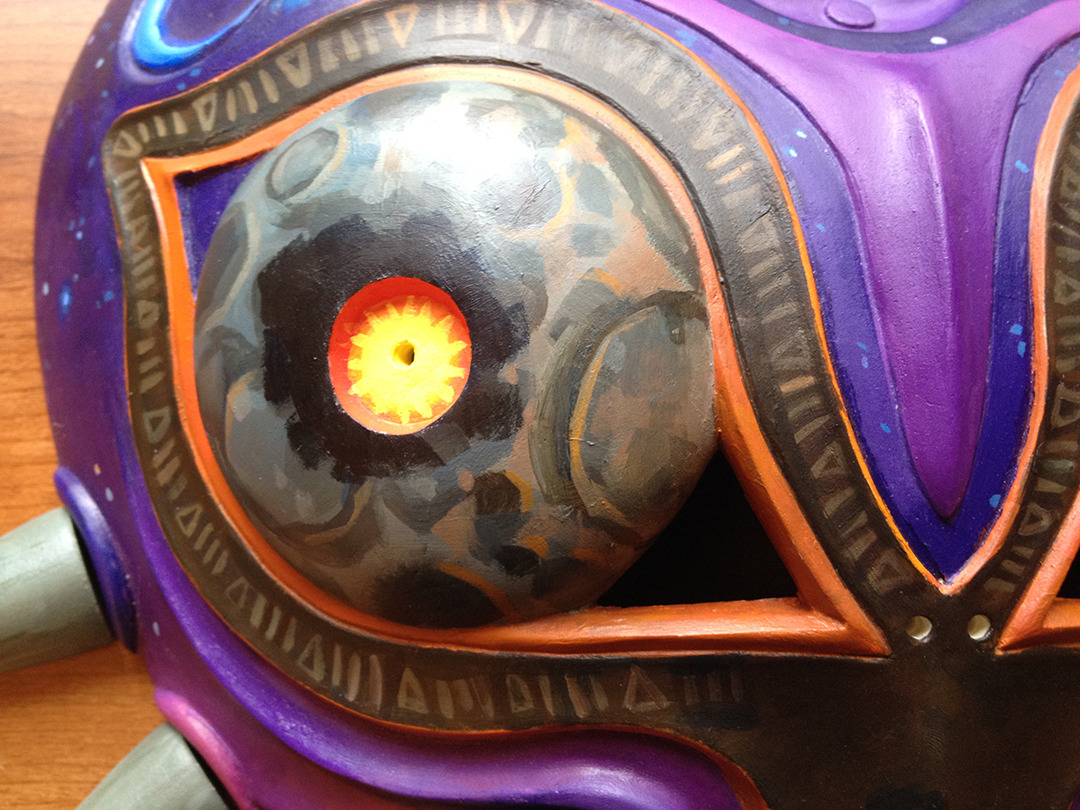 melissakking:  I painted this Majora’s mask for a kickstarter Fangamer is going