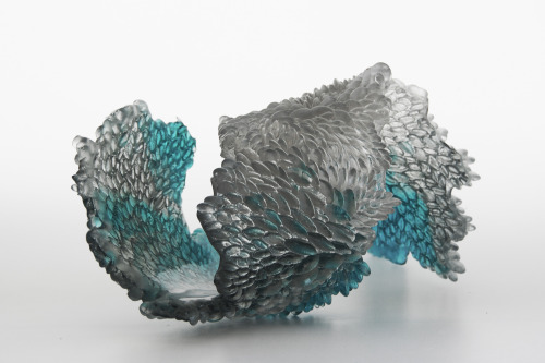 Curl, Nina Casson McGarvaKiln casted glass, 6 x 9 x 6