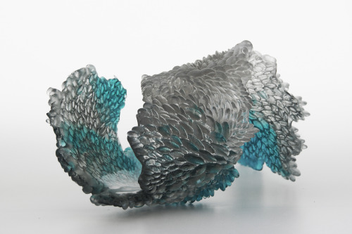 Curl, Nina Casson McGarvaKiln cast glass, 6 x 9 x 6, 2015