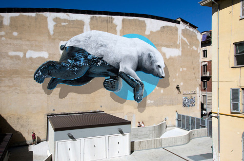 itscolossal:Towering Murals by NEVERCREW Confront Equally Monumental Issues