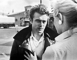   James Dean photographed by Phil Stern outside Schwab’s Drugstore; Hollywood, May 1955.  
