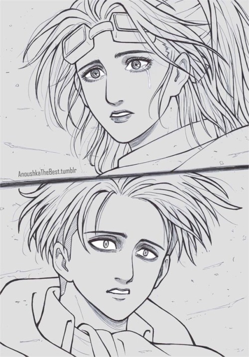 Hanji and Levi, Mikasa and Eren