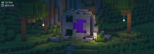 diorods: Creeper Custom Nether Portal! A very simple portal made with several types of stone, but ma