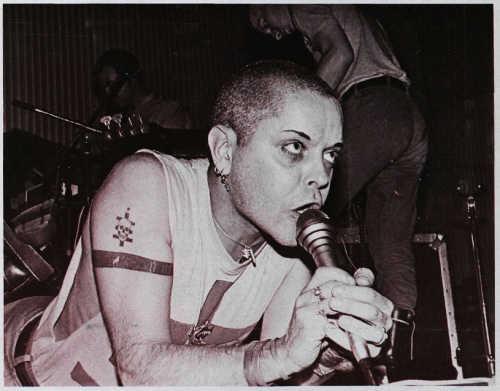 scarydarkdeathdorks: Genisis P-Orridge &amp; Psychic TV - Performing in Iceland, November 1983