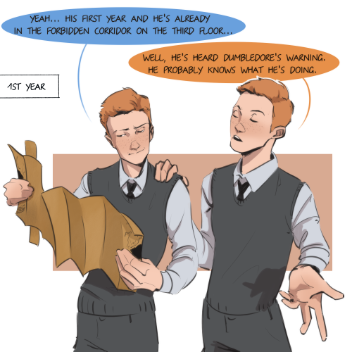 evyrob:Fixing plot holes again. If you’ve been wondering why Weasley twins “haven’t noticed” Peter P