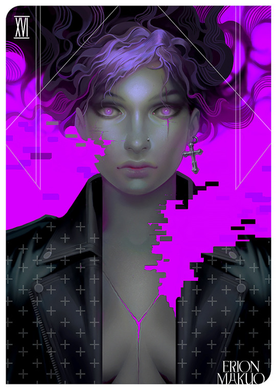 TOWER a tarot-themed portrait for @jreversole