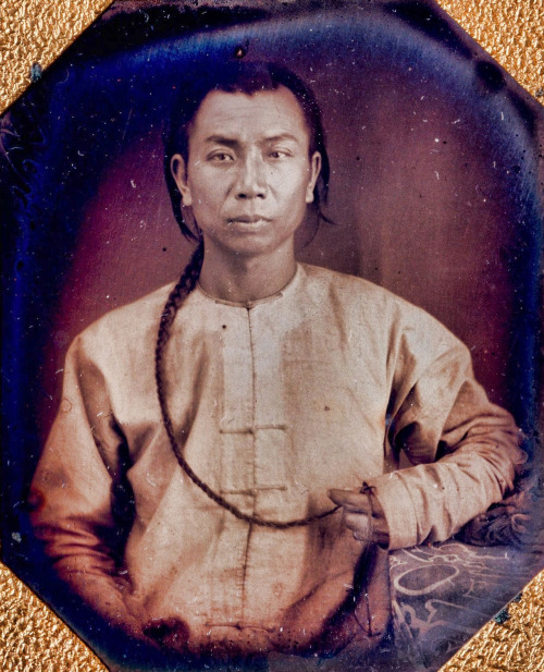 Portrait of A Chinese Man ca 1853 - Daguerreotype, taken by Isaac Wallace Baker. Until the Xinhai Re