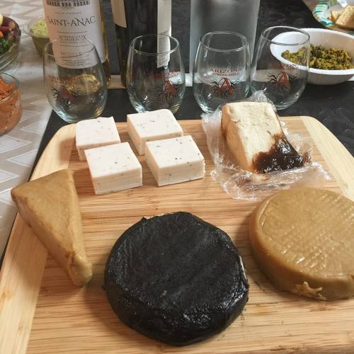 Held a #vegan wine &amp; cheese tasting at my place! It was glorious! Tasting included black ash