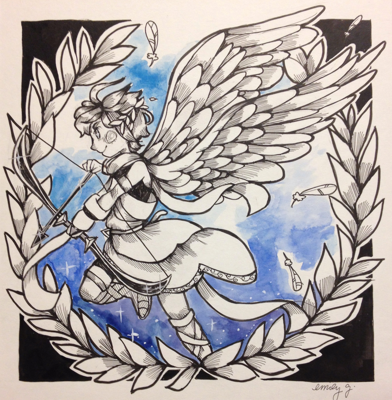 owlprince:  here’s a drawing of my dear son that I did over break