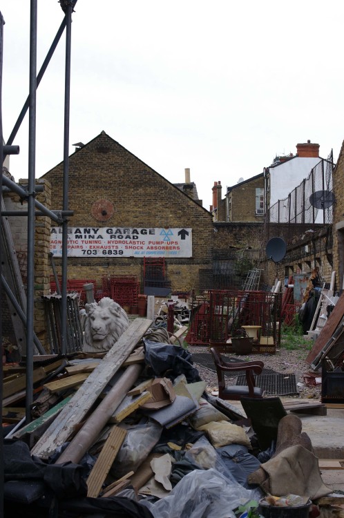 Guard Lion at scrap heap,Old Kent Road