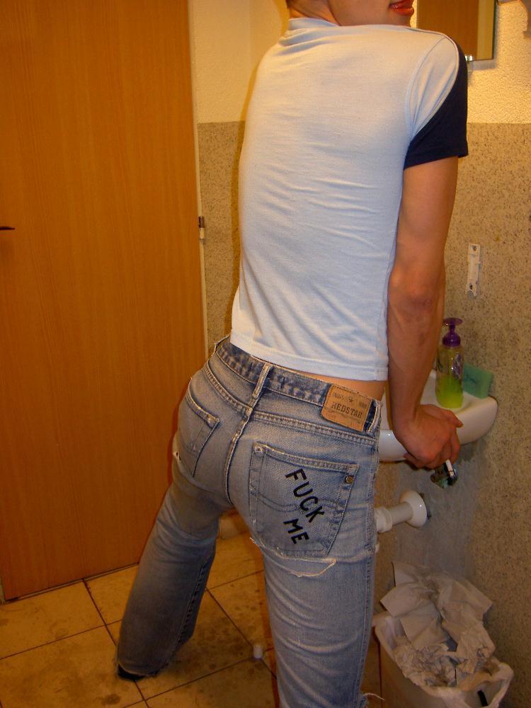 leder-jeans-sau:  komm her 