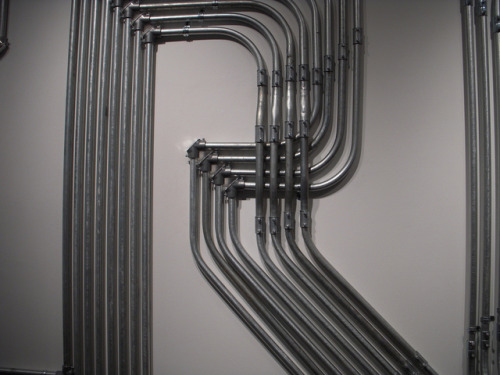 trophy, 2009, electrical conduit and junction boxes, by Dufala brothers