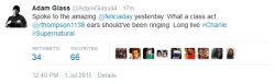 bakasara:  filleretive:  (source)In which Adam Glass gets sassy because Singer’s not the boss of him anymore.  ooooooooo