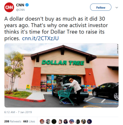 wetwareproblem: fromchaostocosmos:   erikkillmongerdontpullout:  upside-happenings:  dookiediamonds:   gahdamnpunk: People with low income literally depend on dollar stores..  Activist investor is the weirdest thing I’ve read in a while    Dollar trees,