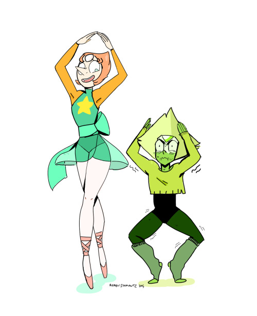 swansay:  Since the last episode I’ve fallen in love with the idea of Pearl teaching Peridot ballet.   