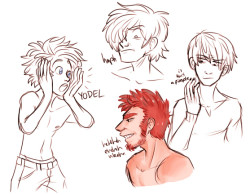 warm up doodles of random dudes