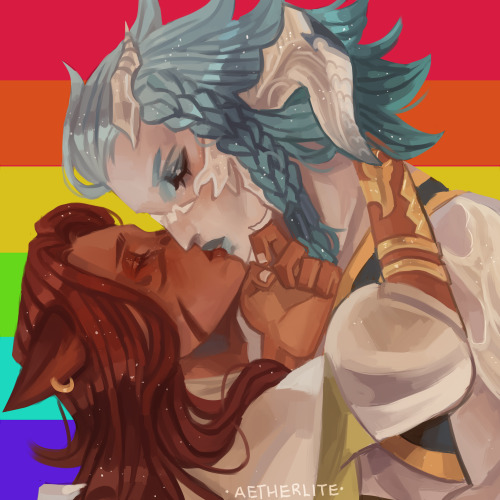 Happy Pride from my FFXIV characters! ️‍✨