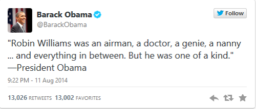 manhattanofficial:  Celebrities React to Death of Robin Williams on Twitter