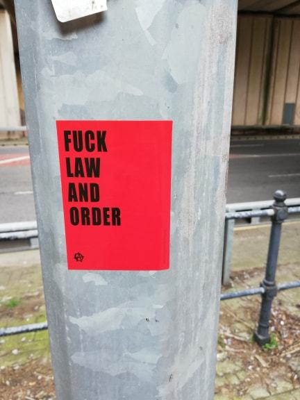 ‘Fuck Law & Order’Seen in Cardiff, Wales