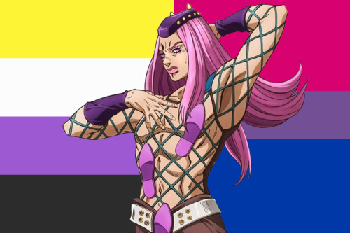 Narciso Anasui from Jojo’s Bizarre Adventure is nonbinary and bisexual!