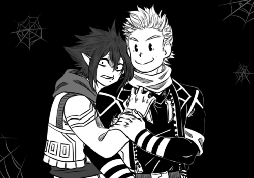 Inktober 2018_Day 24_ MiriTamaThese BF’s are in the middle of a Haunted House walk in a theme 