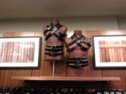 the-winter-solider:  karuface:  megablaziken:  So I went into Macy’s and I’m not sure if this is the proper advertising strategy for belts.  they prepared for the snk cosplayers  I was thinking BDSM but sure… 