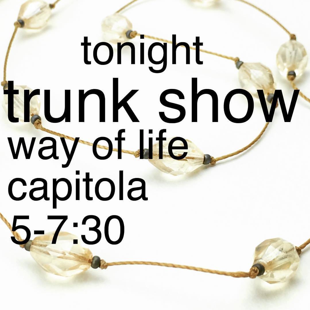 ‘meet the artist’ trunk show tonight at @wayoflife_1 5-7:30 #capitola #summerjewelry #sfetsy (at Way of Life)