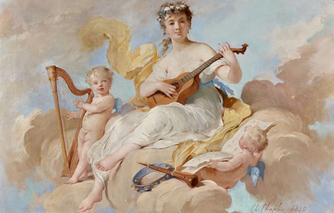 monsieurleprince:  Charles Chaplin (1825 - 1891) - Allegory of music, 1885 