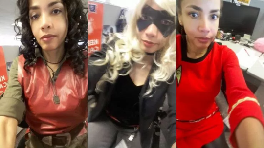 National hero outsmarts bullshit workplace dress code with cosplay.