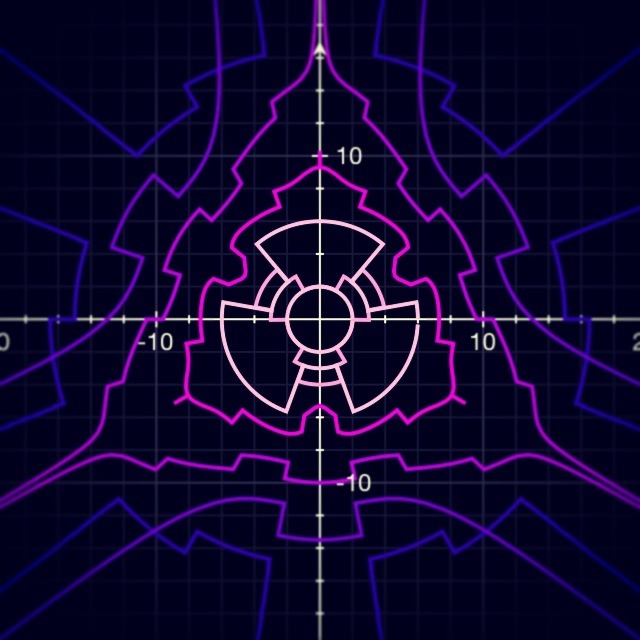 scienceisbeauty:  Polar graph art made with the app `Quick Graph´… A bit kitsch,