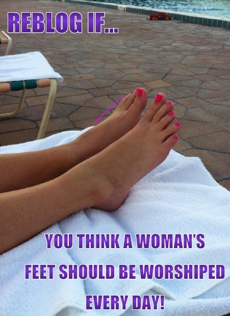 wings210: 1feetsfreak: Without a doubt.. My wife’s feet definitely should. At least once per day