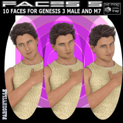 Faces  5 for Michael 7 and Genesis 3 Male is comprised of 10