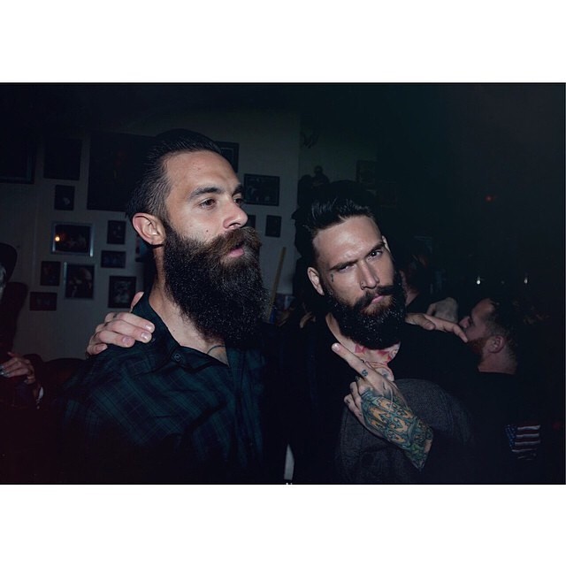 theuntolddeath:  My boy @ianelkins and I last night 🍻 #bang   📷 @yellowlinephoto