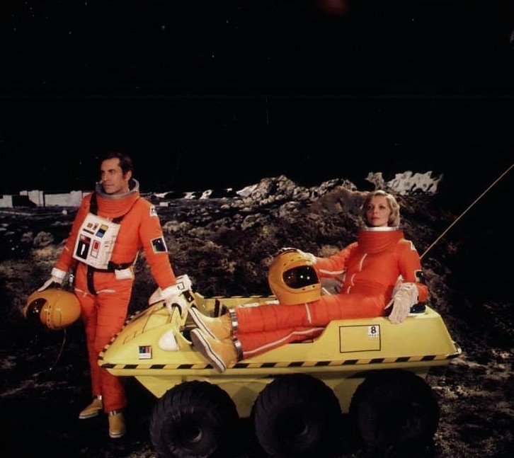 Martin Landau and Barbara Bain on the set of Space: 1999 (1975)