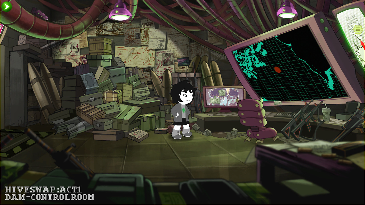 honesk1:Here’s some backgrounds I did for Hiveswap! Loft and Basement line art