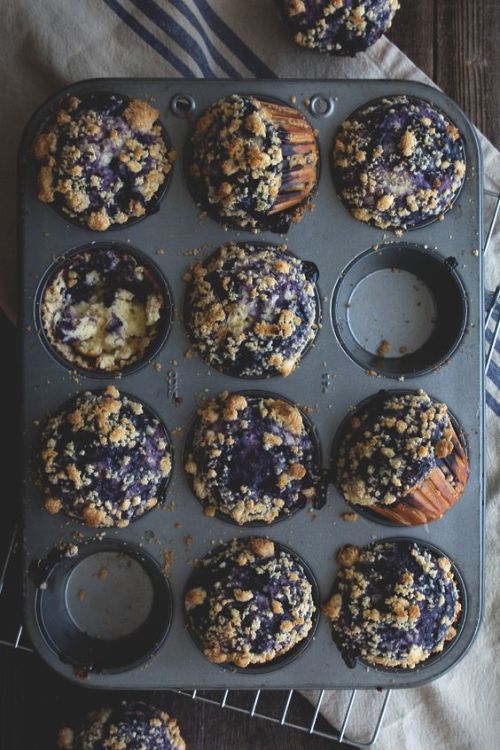 intensefoodcravings: Blueberry Swirl Muffins | Honestly YUM