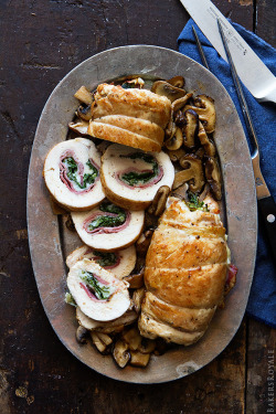 gastrogirl:  prosciutto-stuffed chicken. 