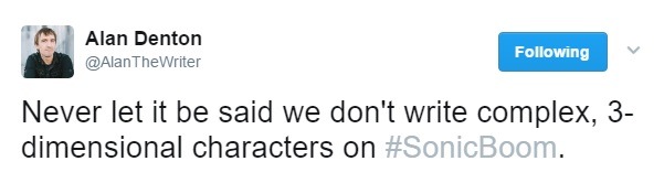 trashsonamy:do yourself a favor and follow the sonic boom writers on twitter