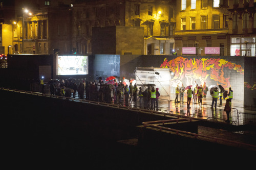 pidginperfect:‘Girl Walk // All Day’ Temporary cinema experience on the banks of the River Clyde f