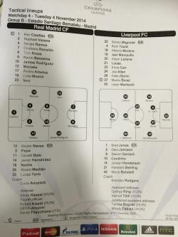 mondaymorningcenterback:  The team sheet