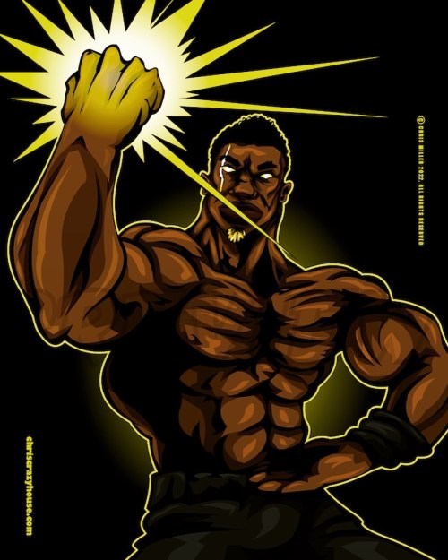 The Fist Is Mighty #chriscrazyhouse #vectorart #vectorillustration #muscle #strongblackman #fighter 