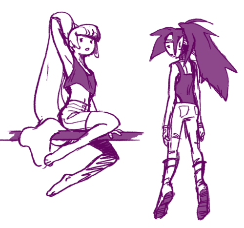 cloudedart:  I made a mistake and went looking at jake wyatt’s bubblegum crisis concepts, and then I could do nothing else until it was out of my system but marceline is never out of my system.