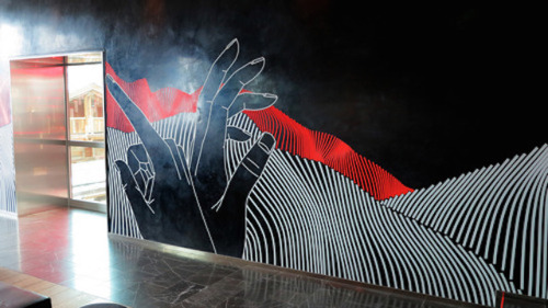 culturenlifestyle:  Masking Tape Street ArtAustralian street artist Buff Diss based in Melbourn, creates art with masking tape. via fubiz.net