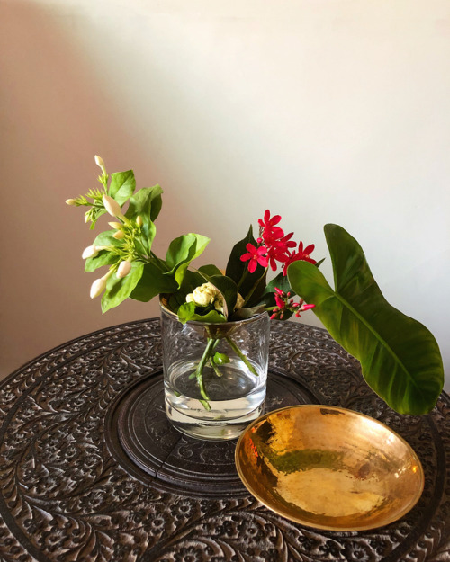 One of my favourite corner in my house which always makes me happy. #Brass #Floral #Morga #Jasmine #