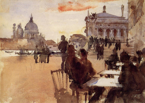 Porn photo artist-sargent:  Café on the Riva degli