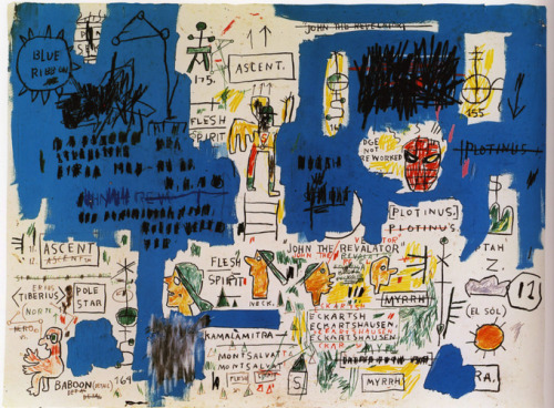 artist-basquiat: Ascent, 1983, Jean-Michel BasquiatMedium: acrylic,charcoal,crayon,pastel,pencil