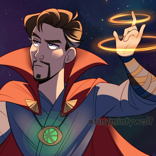 tinymintywolf:  Dr Strange is stuck with space babysitting, but it’s not hard to keep Spidey entertained when you can use ✨ MAGIC ✨  My Spider-man fan zine will be launching next week, and i am SO excited to share it with you all! This piece and