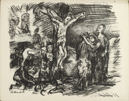The Crucifixion (Der Gekreuzigte) (plate, foilo 25 verso) from the periodical Der Bildermann, vol. 1